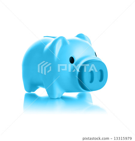 Blue piggy bank 13315979