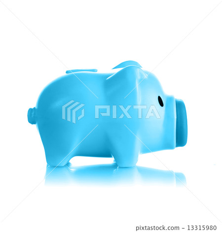 Blue piggy bank 13315980