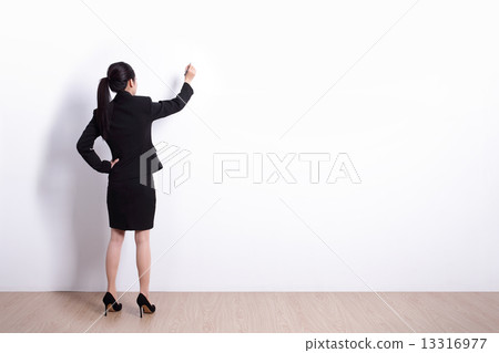 business woman writing 13316977