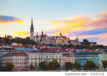 Old Budapest with St. Matthias church Old Budapest with St. Matthias church 13317116