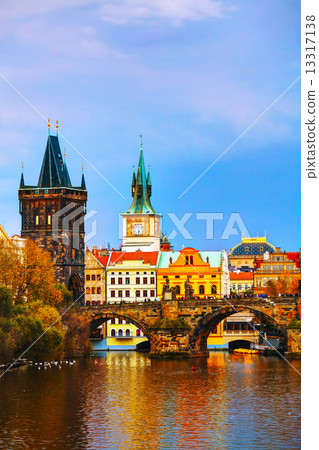 The Old Town Charles bridge tower in Prague The Old Town Charles bridge tower in Prague 13317138