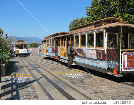 San Francisco Cable Car Powell - Hydred Line Getting Started at Fisherman's Wharf San Francisco Cable Car Powell - Hydred Line Getting Started at Fisherman's Wharf 13318277