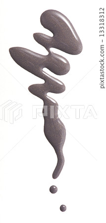 Grey color abstract shape nail varnish 13318312