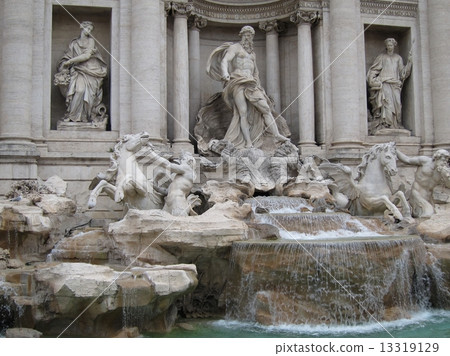 Italy Rome Trevi Fountain Poseidon statue Italy Rome Trevi Fountain Poseidon statue 13319129