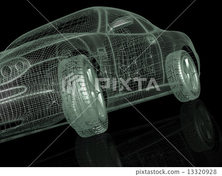 3d model cars on a black background 13320928