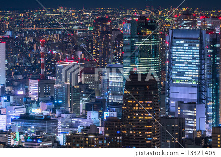 東京·摩天大樓夜景 13321405