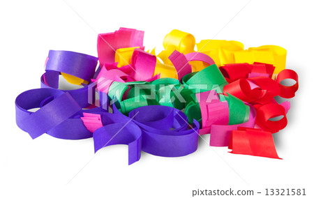 Multicolored Confetti Serpentine From Paper 13321581