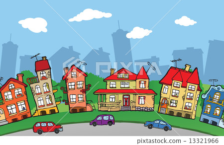 Small cartoon city 13321966