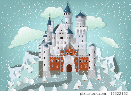 Fairytale castle in winter 13322162