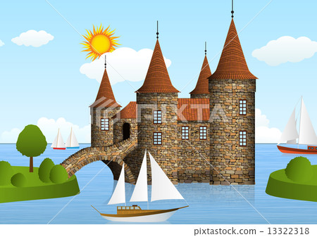 Castle on the river Castle on the river 13322318