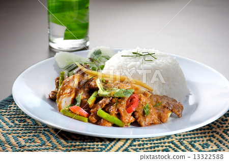 Curry Chicken with rice 13322588