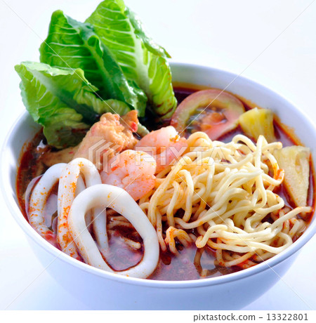 Prawn noodle - Malaysian food spicy noodles Prawn noodle - Malaysian food spicy noodles 13322801