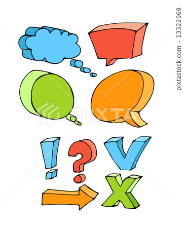 Blank empty speech bubbles 13322969