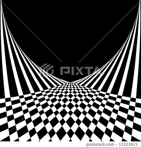 Optical illusion. Abstract background in op art style. 13323615