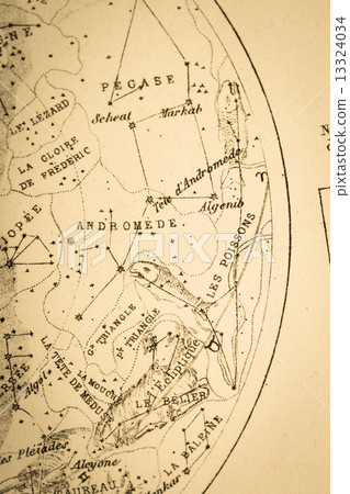 Antique astronomical map Pisces 13324034