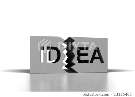 lock with idea text 13325463