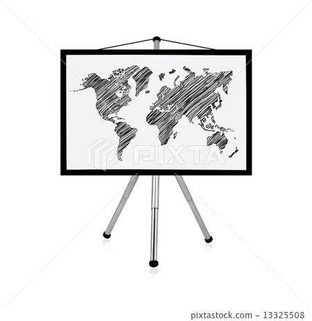 flip chart with map 13325508