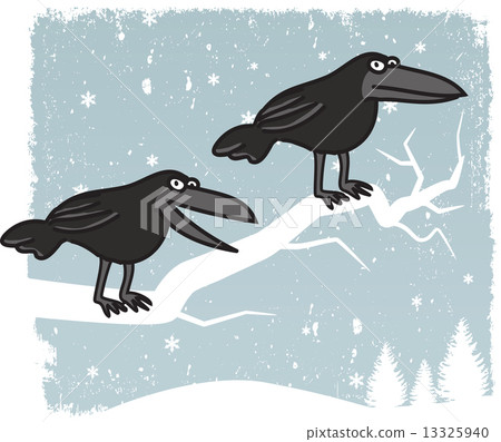 Crows sitting on the Tree (Winter Scenery) Crows sitting on the Tree (Winter Scenery) 13325940