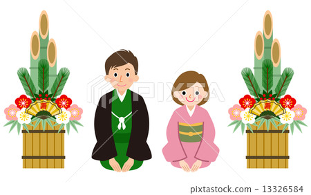 一對迎接新年的夫婦 13326584