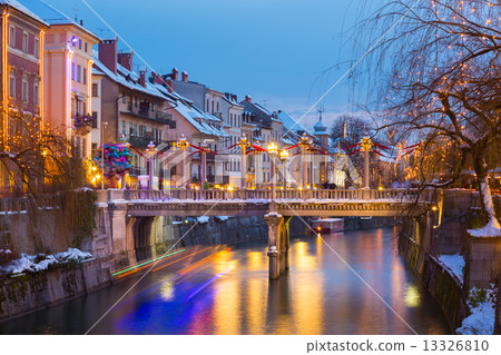 Ljubljana in Christmas time. Slovenia, Europe. Ljubljana in Christmas time. Slovenia, Europe. 13326810