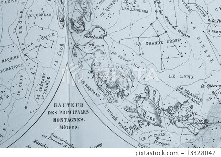 古董天文地圖獅子座和巨蟹座 古董天文地圖獅子座和巨蟹座 13328042
