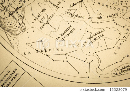 Antique astronomical map Whale 13328079