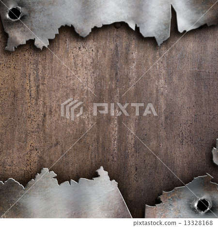 torn rusty metal background 13328168
