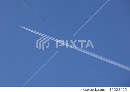 Flying airoplane on the blue sky Flying airoplane on the blue sky 13328425