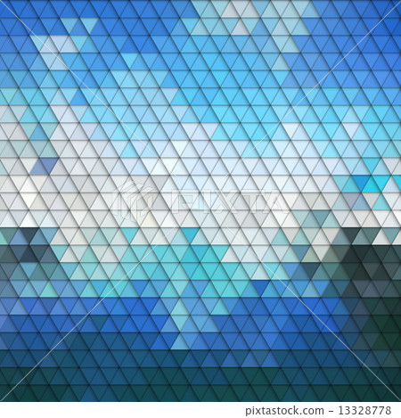 Colorful blue geometric background, abstract triangle pattern vector 13328778