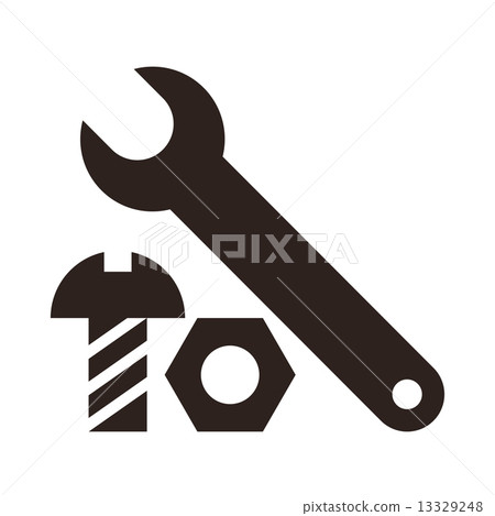 Wrench, nut and bolt icon Wrench, nut and bolt icon 13329248