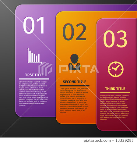 Progress icons for three steps Progress icons for three steps 13329295