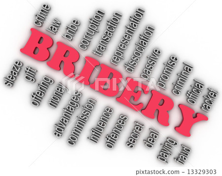 3d imagen Bribery concept word cloud background 13329303