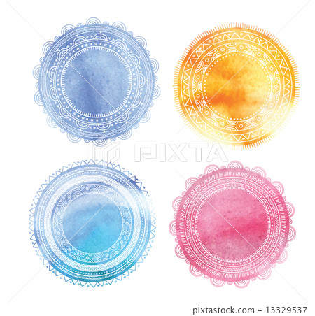 Bohemian Mandala and Yoga background with round ornament pattern Bohemian Mandala and Yoga background with round ornament pattern 13329537
