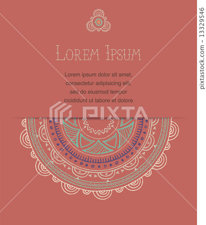 Tribal Bohemian Mandala background with round ornament pattern Tribal Bohemian Mandala background with round ornament pattern 13329546