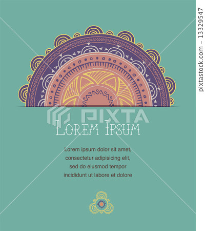 Tribal Bohemian Mandala background with round ornament pattern Tribal Bohemian Mandala background with round ornament pattern 13329547