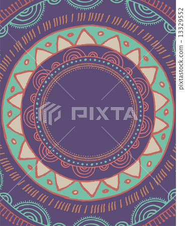 Tribal Bohemian Mandala background with round ornament pattern  13329552