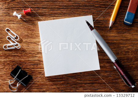 Office Supplies on the Table with Copy Space Office Supplies on the Table with Copy Space 13329712