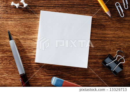 Office Supplies on the Table with Copy Space 13329713