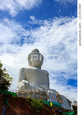 Big Buddha under construction with scaffolds in Phuket, Thailand 13331364
