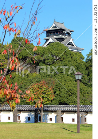 Kumamoto castle castle tower seen from magistrate Maru Kumamoto castle castle tower seen from magistrate Maru 13332751