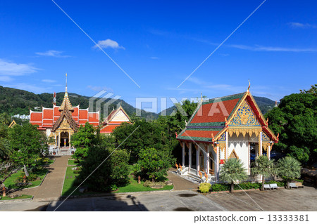 Wat Chalong temple at sunny day Phuket Thailand Wat Chalong temple at sunny day Phuket Thailand 13333381