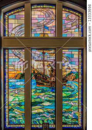 Yokohama City Open Port Memorial Hall Stained Glass 13333698