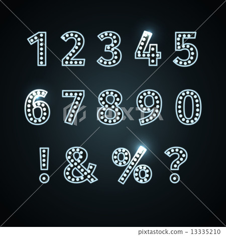 retro glowing font retro glowing font 13335210