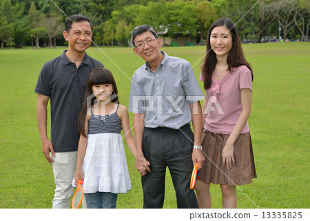 3 generations family day playing at the park 3 generations family day playing at the park 13335825