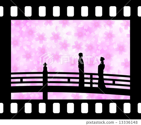 Two people surrounded by cherry blossoms Couple are in a cherry tree Two people surrounded by cherry blossoms Couple are in a cherry tree 13336148