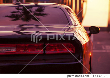 Tail lamp and sunset 13337122