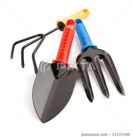 garden tools on white garden tools on white 13337290