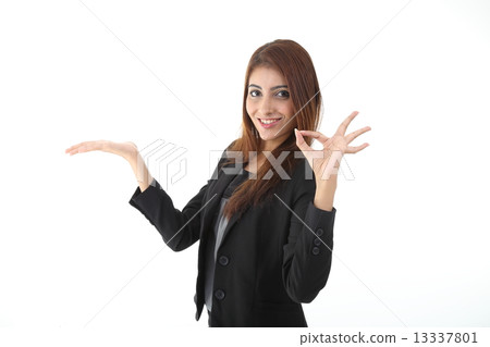 Woman showing ok sign 13337801