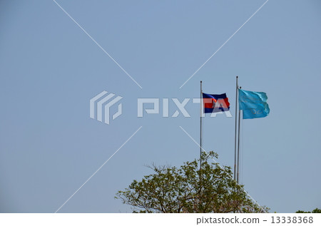 The Cambodian flag in Preah Vihear 13338368
