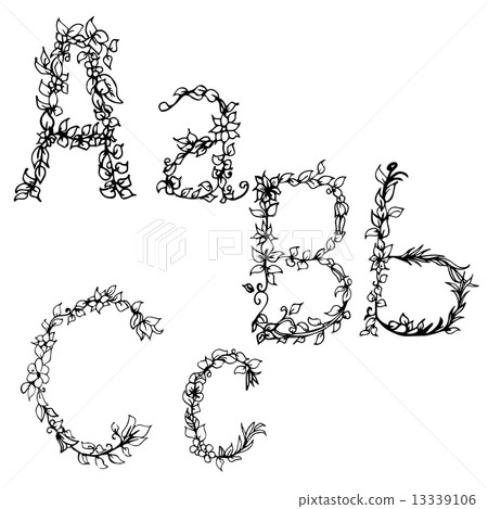Alphabet in style of a sketch (the letters A, B, C) Alphabet in style of a sketch (the letters A, B, C) 13339106